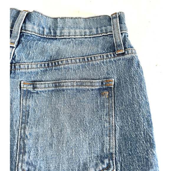 Madewell | Women's Blue High Rise Denim Paint Splatter Shorts Size 25 - Picture 5 of 11